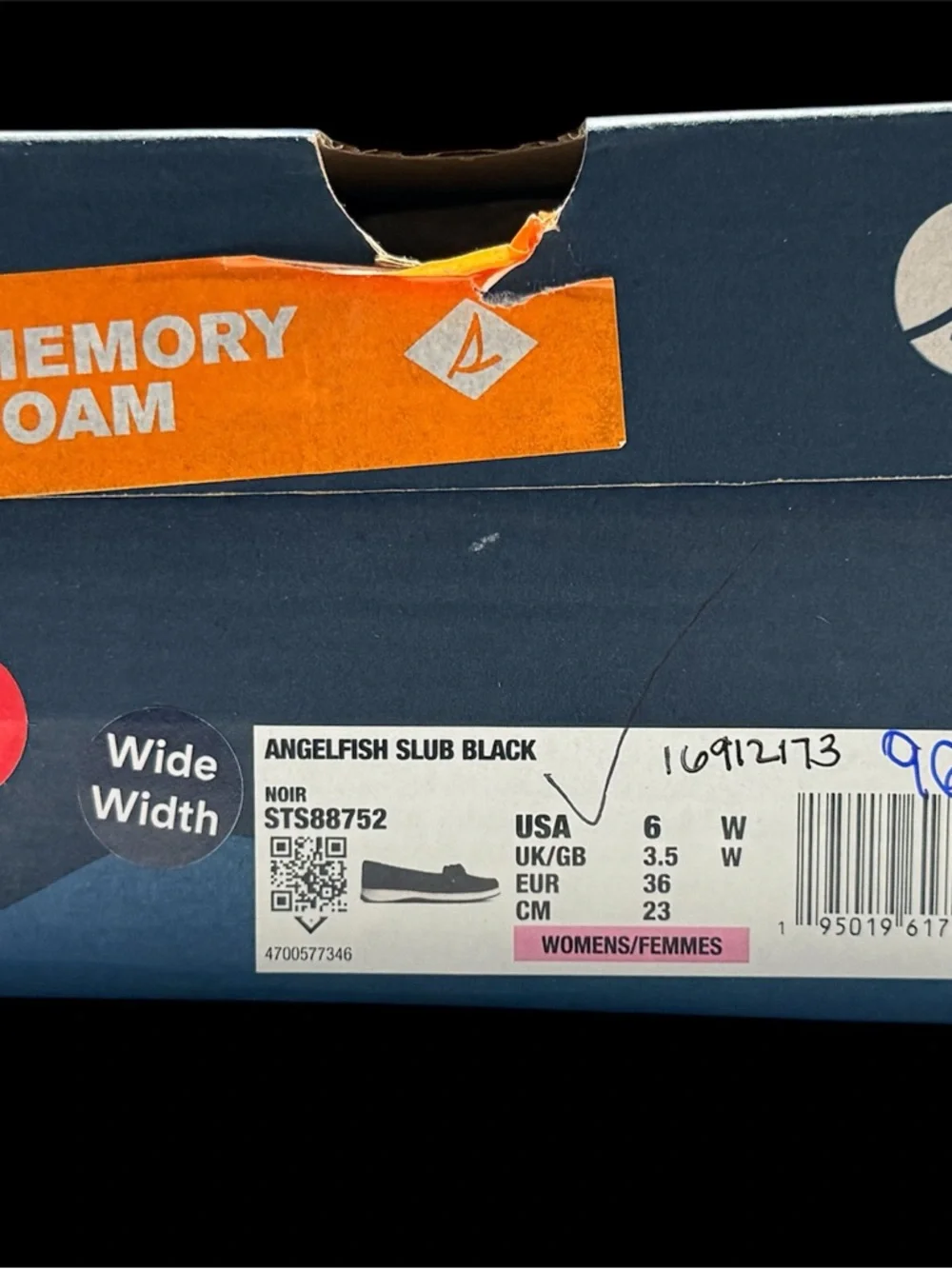 Angelfish Eye Boat Shoe - Slub Black - 36 / 6W Memory Foam - Picture 4 of 4